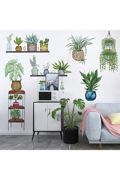 Larimar Tropical Plants Wall Sticker Model D