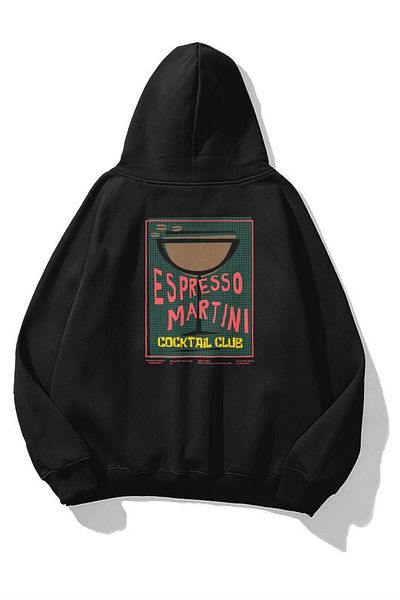 1blood Unisex Espresso Martini Poster Sweatshirt Black