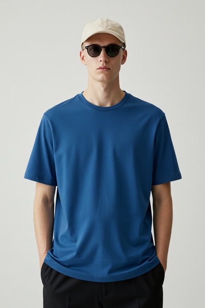 Kozik Men's Oversize Basic T-Shirt Unisex 100% Cotton Comfortable Fit Men's F...