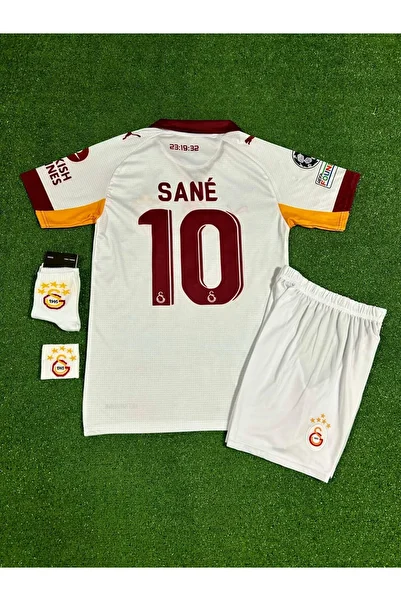 DAYIBALI DÜKKAN Gâl.Àtâ.Sar.Ây 2025/26 New Season Leroy Sane Away Kids Jersey Set of 4 (White)