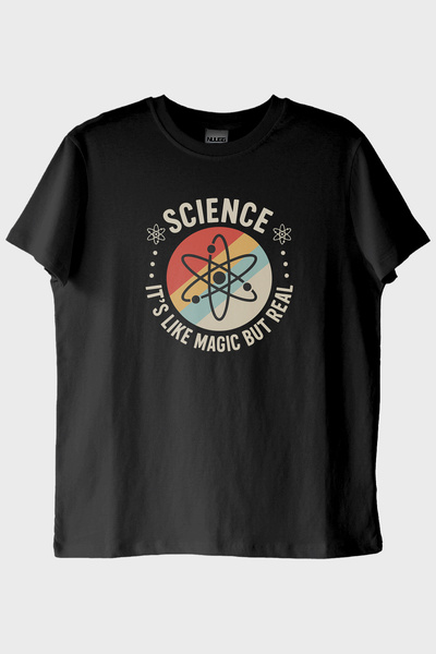 NUUGG تي شيرت أسود للعلوم السحرية