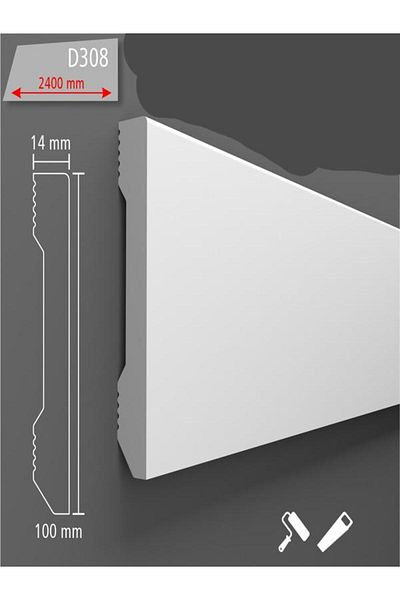 Q HOME DESİGN Decorative plinth made of duropolymer, 240 x 10 x 1.4 cm D 308