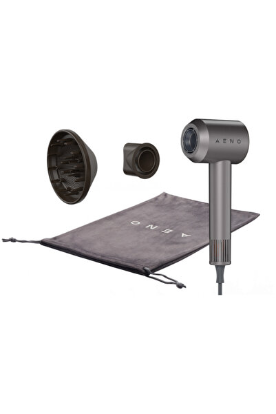 AENO Hair Dryer HD1, 1500W, 100km/h, Ionic Technology, Diffuser, Concentrator (Grey)