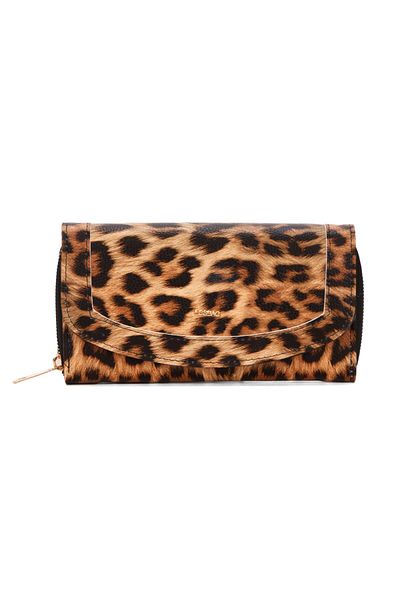 Newish Women's Leopard Faux Leather Card Holder and Wallet