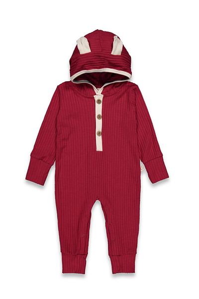 Divonette Baby Girl Snap Fastener Cotton Ribbed Jumpsuit - Baby Clothing