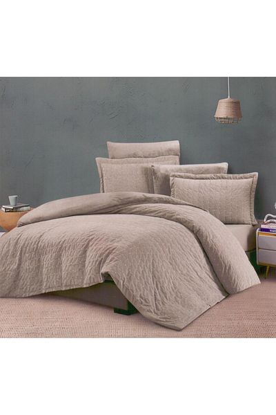 PROMISE Bluegreen King Size Plain Velvet Quilt, 6 Pieces