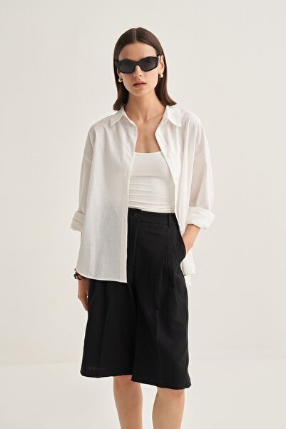 EBU Prive Women's Organic Cotton Bermuda Shorts Black