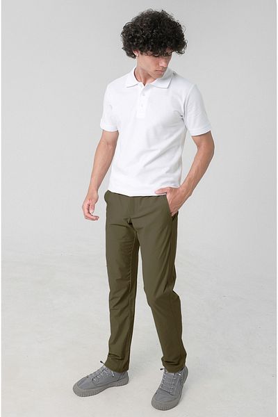 Longberg Men's Belted Elastic Jogger Sports Pants