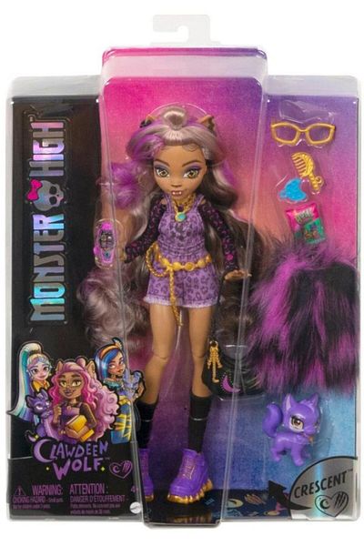 mattel Monster High Clawdeen Wolf Doll with Animal and A