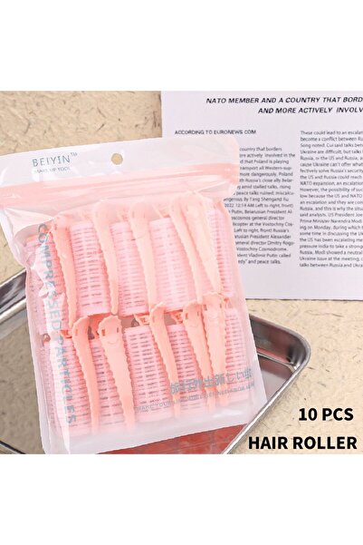 MİNA BEAUTY 10 Adet Tokalı Bigudi Saç Bigudisi, Saç Pensli Bugidi