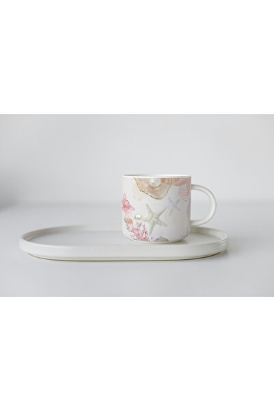 EYBaskı Tasarım Mixed Color Summer Themed Pattern Printed Porcelain Mug