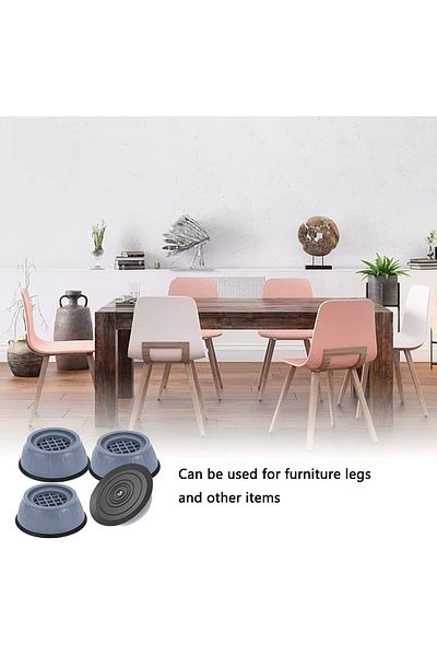 Esteopt Set of 8 feet, anti-noise and anti-slip, vibration damping for washing machine,