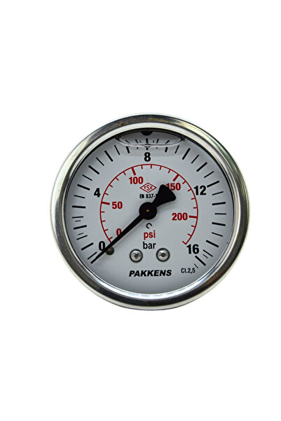 Pakkens MANOMETRE Q63 GLS.16 Bar ARK.ÇIK.