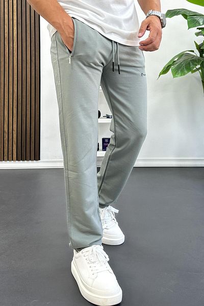 Edwox Men's Regular Fit Straight Leg Sweatpants Green Edw405