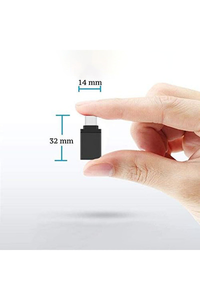 Qozie USB Type-C Erkek – USB 3.0 Dişi Dönüştürücü Adaptör | Hızlı Veri ve Şarj