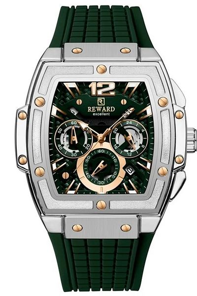 Reward A1468671 Green Color Silicone Band Full Function Men's Wrist Watch