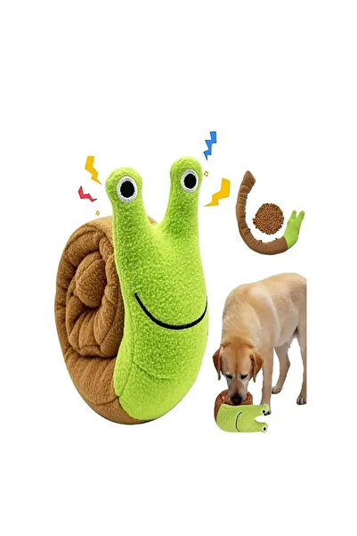 PAMEPAW Salyangoz Peluş Köpek Sesli Oyuncağı Ödül Mama Saklama Ve Çiğneme Oyuncağı 1 ADET