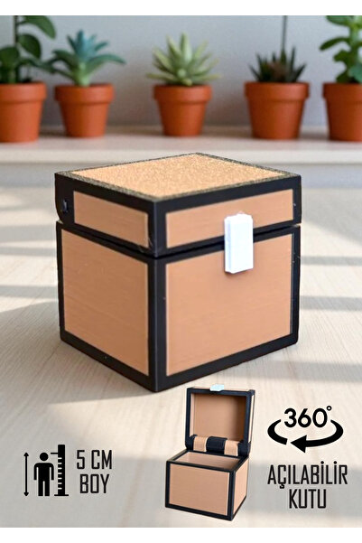 GiginGo Blok Macerası Açılır Mini Sandık – Minecraft Box 5cm
