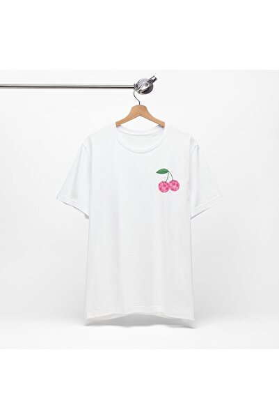 Tubinyoo تي شيرت كبير الحجم للجنسين منقوش على شكل كرز ديسكو صغير