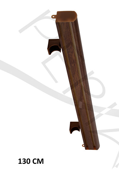 Peria Perde Sistemleri Meşe Dekoratif Perde Rayı Korniş 2'li