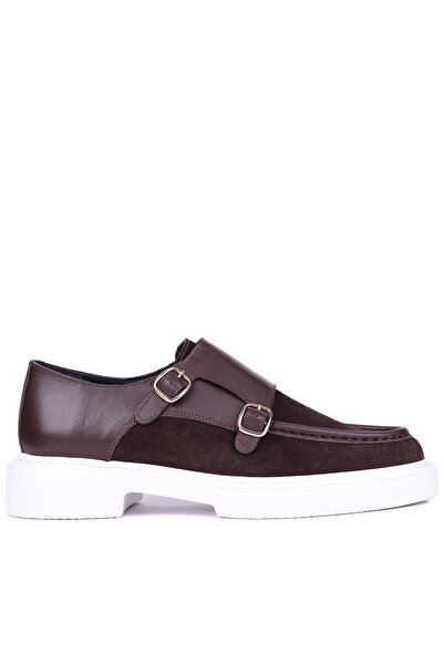 Shoetyle - Brown Genuine Suede, Leather Buckle Men's Classic Shoes 115-K575