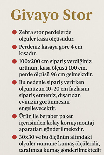 GİVAYO STOR Lüks Siyah Zebra Stor Perde – Modern Tasarım Kolay Montaj 1.Kalite Kumaş