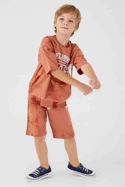 U.S. Polo Assn. U.S. Polo Assn Written in White Bold Brown Boys' Bermuda Set