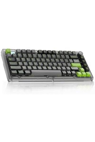 ZIPFORCE Wireless Mechanical Keyboard, 81 Keys Hot Swappable Custom Keyboard with Knob, RGB Backlit,