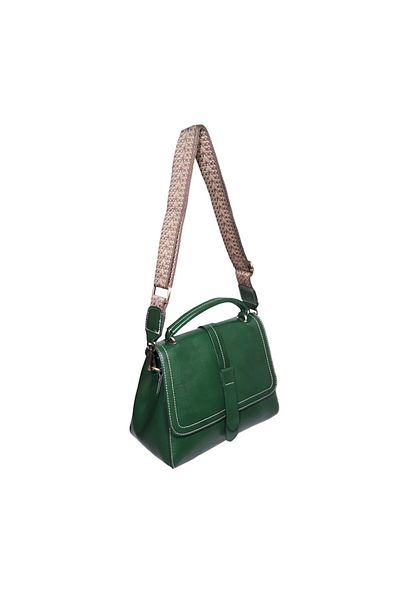 L-line fashion Geanta dama, din piele naturala, verde, cu doua barete