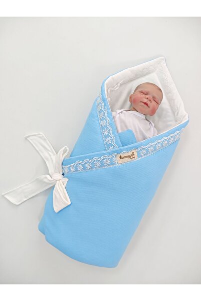 Tomuycuk Lacy Baby Swaddle Blanket 100% Cotton 85X85 cm – Soft & Comfortable / Gift