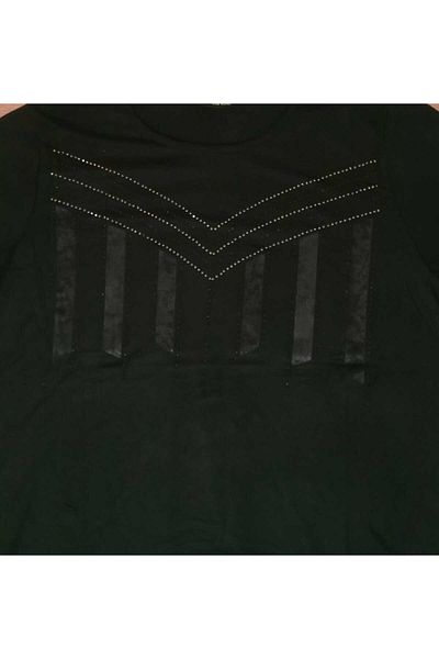 wear on Luxury Plus Size Stone Embroidered Viscose Short Sleeve Mother Combed Cotton