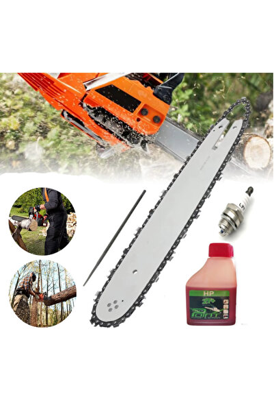 HSGL Motorlu Testere Stıhl Uyumlu 3/8 33 Diş Kılavuz 2T yağ Buji Set Stıhl 02...