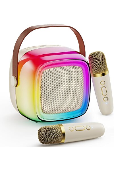 JYX Karaoke Machine for Kids, Portable Bluetooth Speaker with 2 Wireless Microphones for Adults, Sup