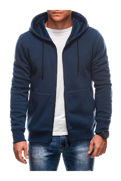 Edoti Men's zip-up hoodie BASIC EM-SSBZ-0101 Navy
