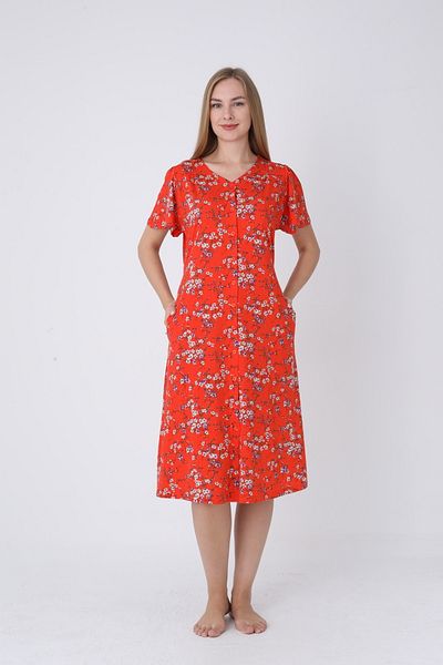 ROMEO LİFE Women's Cotton Modal Fabric Button Dress 8044