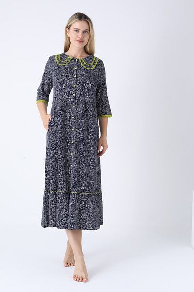 ROMEO LİFE Women's Cotton Modal Fabric Button Dress 7958