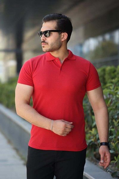 Aymood Men's Short Sleeve Collared T-Shirt