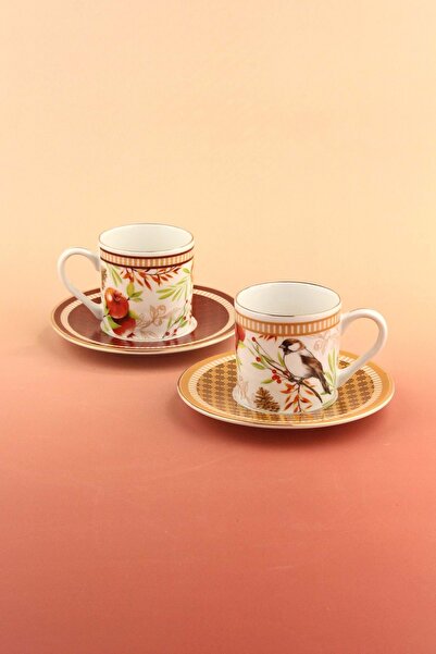 Bursa Porselen Dekor Magic Garden Two-Person Coffee Cup Set