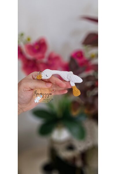 Merveyyyra سلسلة مفاتيح لعبة الغراب المحبوكة يدويًا