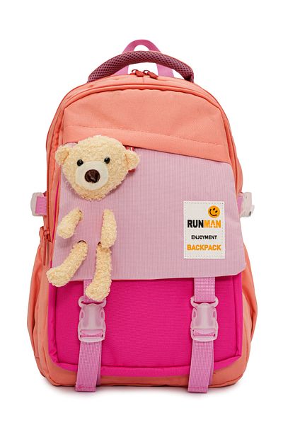 eBavul Plush Teddy Bear Detailed Girl's Primary School Bag Set