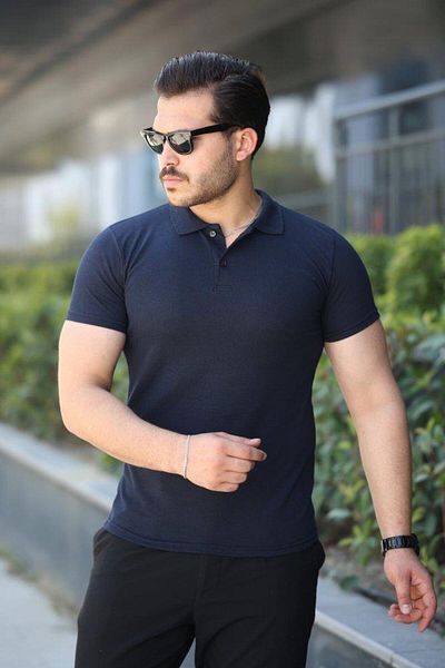 Aymood Men's Short Sleeve Collared T-Shirt