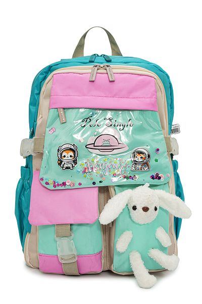 eBavul Plush Rabbit Girl's Primary School Bag Set