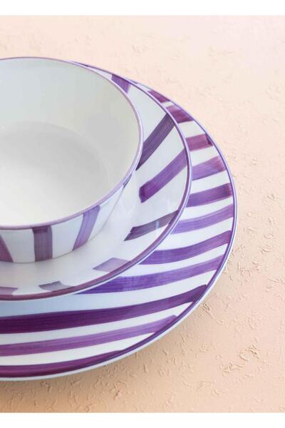 The Mia Joy Dinner Plate Set of 6 Purple 20 cm
