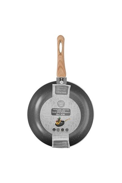 divendi-ro Wok pan, non-stick, diameter 28cm, black