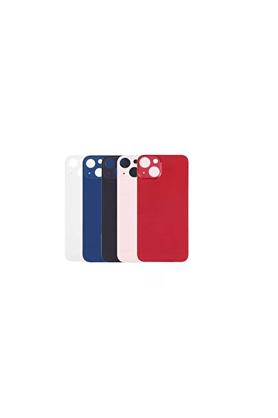 OEM Uyumlu İphone 13 Arka Kapak Lazer Kesim Süper Kalite Cam - Beyaz