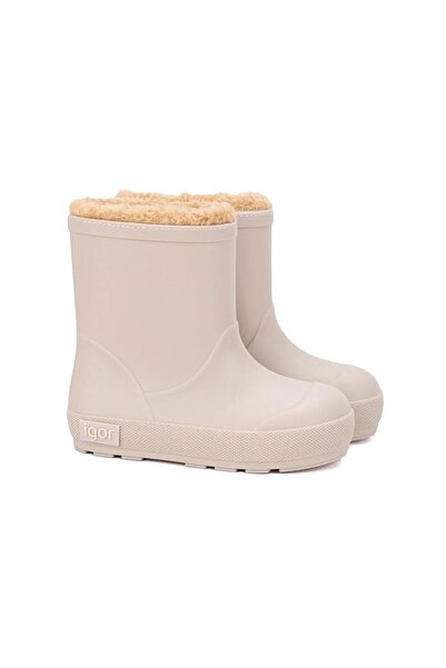IGOR Yogi Borreguito szőrmével bélelt uniszex gyerek esőcsizma BÉZS