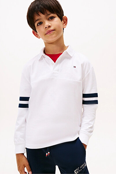 Tommy Hilfiger POLOTRIK S ŘAZENÉM GRAFICKÝM DLOUHÝM VZOREM