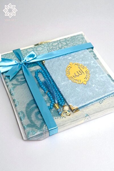 Safa Gift Set de rugăciune din tafta otomană de lux Bohçalık Çeyizlik – Cartea lui Yasin și tesbih cu 99 de mărgele