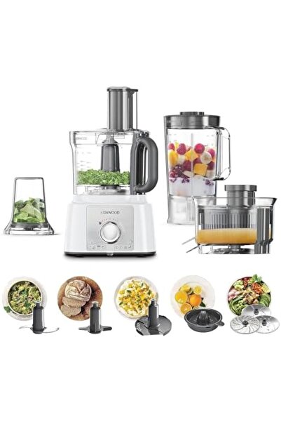 Kenwood Food Processor 1000W Multi-Functional With 3 Stainless Steel Disks, Blender, Grinder Mill, J