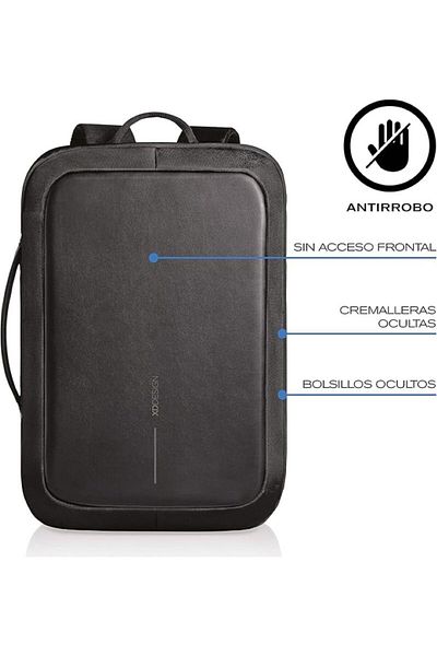 XD Design Bobby Bizz Anti-Theft Laptop Backpack & Briefcase w/USB (Unisex Bag)